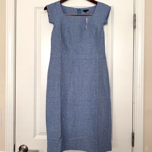 Ann Taylor square neck cap sleeve sheath dress
